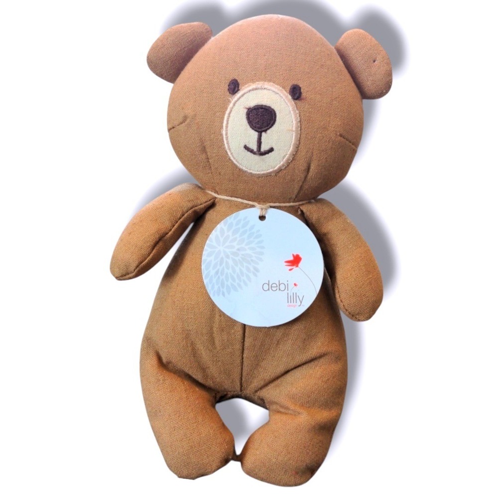 Aurora World Debi Lilly Linen Collection‎ Brown Teddy Bear Plush 8 Inch NEW